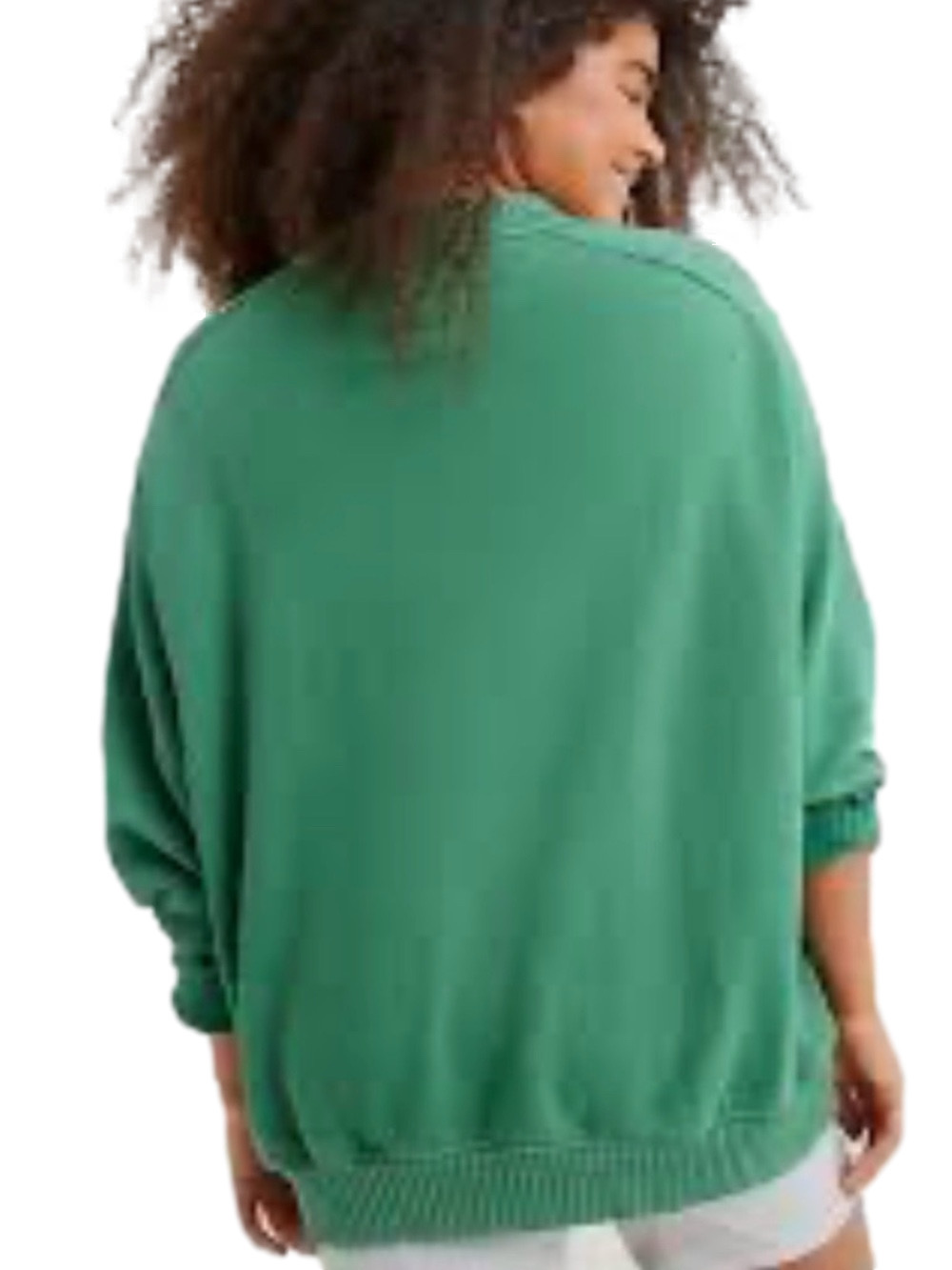 AERIE Size XS Bright Green Oversized Crewneck Sweatshirt